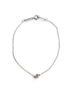 Tiffany & Co by the Yard Pink Sapphire Bracelet Silver